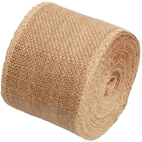 Burlap Ribbon 2&quot; x 15 Yards Natural Jute 2 Inch 5yards 3 Rolls, (Natural, X 15yards)