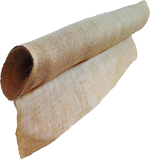 Wide 40&quot; X 48 Feet Burlap Planter Liner Roll Bur40 | 40 inch x 16 Yards 7 oz DIY Material Weed Barrier, Natural Jute-Burlap Large Gardening Wide-Ribbon Aisle Runner and Plant Cover (48 feet)