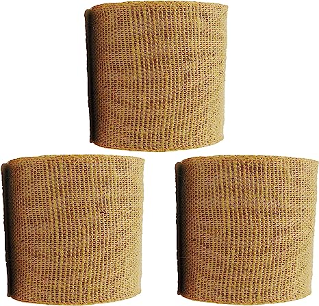 Jute Burlap Ribbon | Burlap Ribbon Roll for Craft Lace | Natural Jute Burlap Yard Rolls