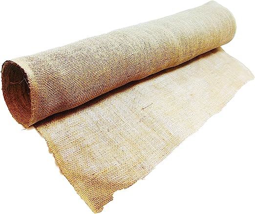 Wide 40&quot; X 48 Feet Burlap Planter Liner Roll Bur40 | 40 inch x 16 Yards 7 oz DIY Material Weed Barrier, Natural Jute-Burlap Large Gardening Wide-Ribbon Aisle Runner and Plant Cover (48 feet)