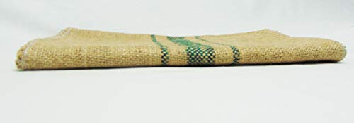 Burlap Table Runner Roll for Events | Burlap Table Runner With Green Stripe | Jute Table Runner Burlap - Green