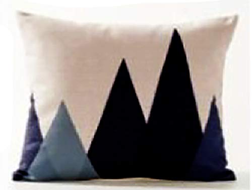 AAYU Geometric Pattern Decorative Throw Pillow Covers 18 x 18 Inch Set of 2 Linen Cushion Covers for Couch Sofa Bed Home Decor (Water Colour Forest Series)