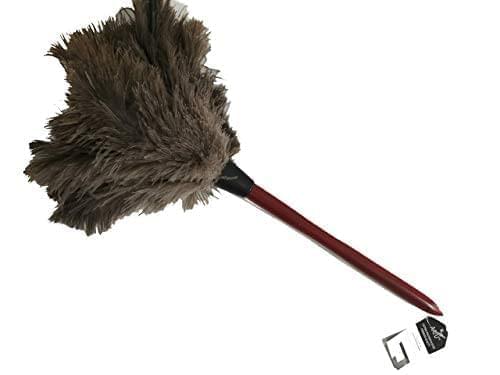 AAYU Premium 14.5&quot; Feather Duster for Home | Natural Duster for Cleaning and Feather Moping | Eco Friendly | Genuine Ostrich Feather Duster with Wooden Handle | Easy to Clean Dust and Reuse (36 cm)