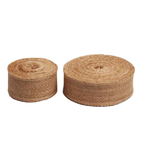 Jute Ribbon | burlap ribbon | Natural Jute with Burlap mesh ribbon