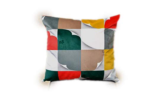 Geometric Cushion Covers | Velvet Decorative Cushion Cover | Throw Pillow Covers for Couch Sofa and Bed