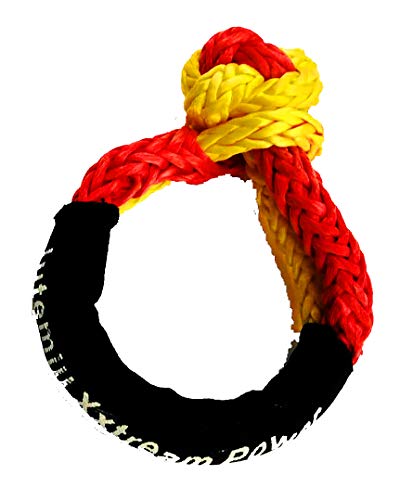 Jutemill Brand 7-16" Synthetic Soft Shackles w/ 6" loop Diameter 32000 lbs Breaking strength
