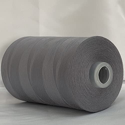 Jutemill Polyester Sewing Embroidery Thread Jumbo Spool Single Needle Threads for Sewing Embroidery Machine Thread Cone (25600 Yard - Gray)