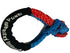 Jutemill Brand 7/16" UHMWPE Soft Shackles w/ 6" Loop diameter Bi-Color (Blue & Red) 34000 lbs Breaking strength