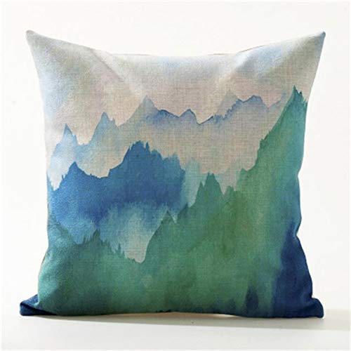 AAYU Pillow Covers by 18 X 18 Inch | 45 X 45 cm | 2 Pieces Set | Decorative Pillow Cushion Covers for Sofa Bedroom Car Couch Square (Water Colour Forest Series)