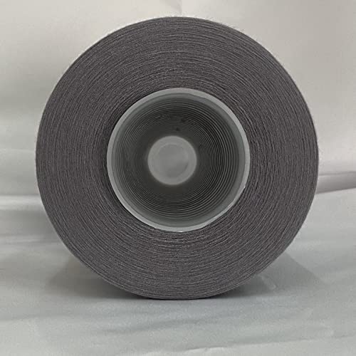 Jutemill Polyester Sewing Embroidery Thread Jumbo Spool Single Needle Threads for Sewing Embroidery Machine Thread Cone (25600 Yard - Gray)