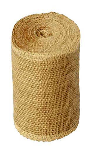 AAYU Natural Burlap Ribbon Roll 6 Inches X 5 Yards Pack of 3 Organic Jute Ribbon for Crafts Gift Wrapping Wedding