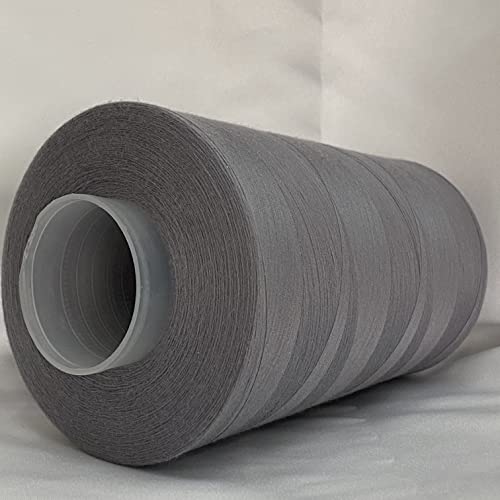 Jutemill Polyester Sewing Embroidery Thread Jumbo Spool Single Needle Threads for Sewing Embroidery Machine Thread Cone (25600 Yard - Gray)