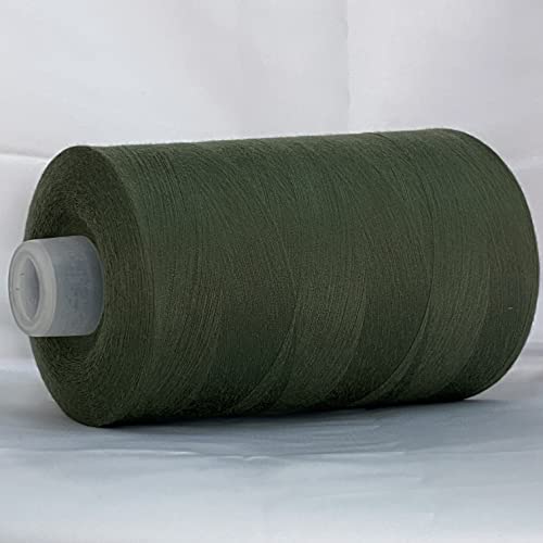 Jutemill Dark Green Polyester Sewing Embroidery Thread Jumbo Spool Single Needle Threads for Sewing Embroidery Machine Thread Cone (25600 Yard)