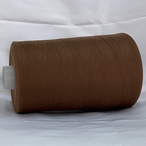 Jutemill Brown Textured Polyester Sewing Thread for Serger/Overlock Machine (60/2-0.1mm) Jumbo Spool