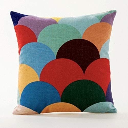 AAYU Geometric Pattern Decorative Throw Pillow Covers 18 x 18 Inch Set of 4 Linen Cushion Covers for Couch Sofa Bed Home Decor