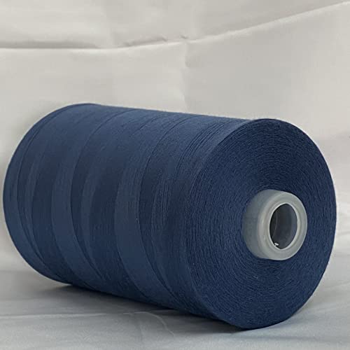 Jutemill Blue Textured Polyester Thread for Serger/Overlock Machine (60/2 - 0.1mm) Jumbo Spool