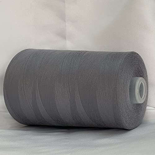 Jutemill Polyester Sewing Embroidery Thread Jumbo Spool Single Needle Threads for Sewing Embroidery Machine Thread Cone (25600 Yard - Gray)