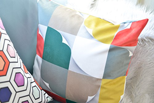 Geometric Cushion Covers | Velvet Decorative Cushion Cover | Throw Pillow Covers for Couch Sofa and Bed