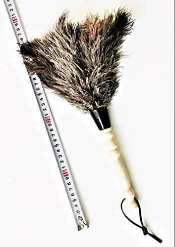 AAYU Premium Ostrich Feather Duster 40 cm | Natural Duster for Feather Moping and Cleaning Eco-Friendly, Genuine Ostrich with Wooden Handle Easy to Clean Reuse