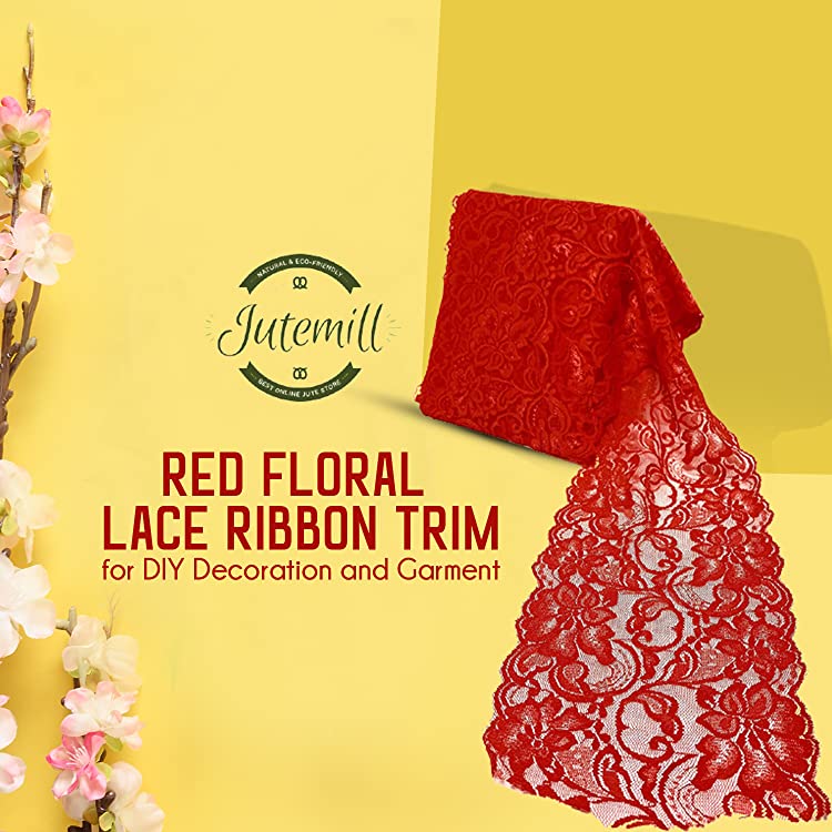 5.5" to 8.5" Lace Tulle Fabric Ribbon