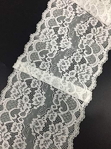 White Floral lace 7.5 Inch X 5 Yards