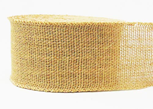 Jute Ribbon Roll | Natural Jute Burlap Ribbon Roll for Craft Decoration - 2.5 Inches x 10 Yards