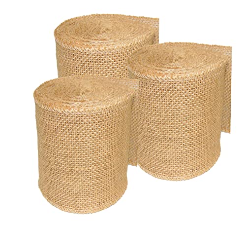 Burlap Ribbon Roll Wide 5 inch x 5 Yards