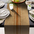 Burlap Rolls | Rustic Table Runner burlap | Burlap Jute Striped Table Runner | 12 x 108 Inch - Orange