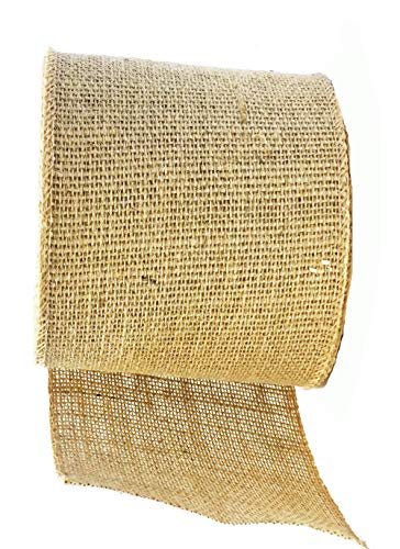 Jute Ribbon Roll | Natural Jute Burlap Ribbon Roll for Craft Decoration - 2.5 Inches x 10 Yards