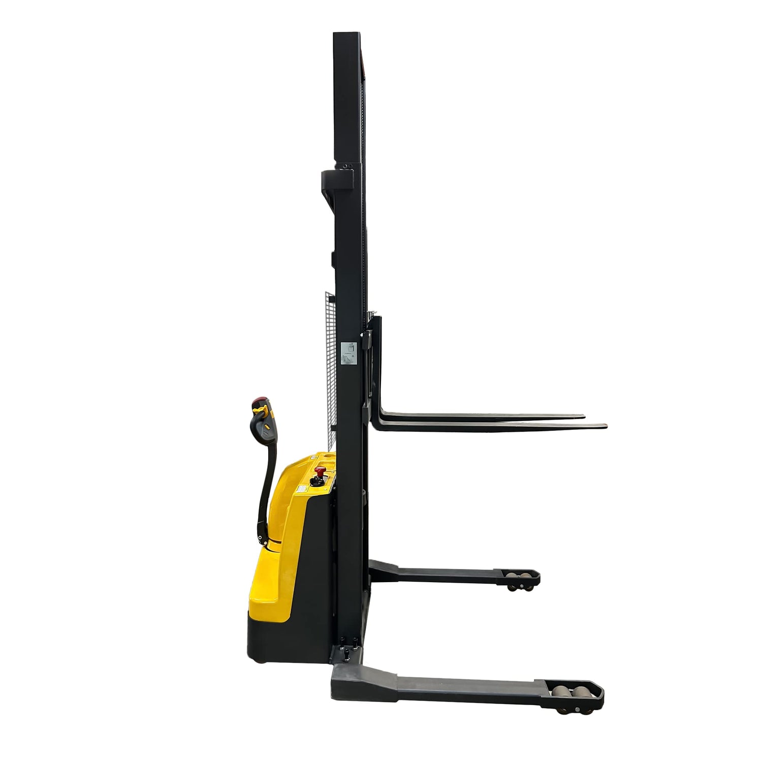 Fully Electric Power Drive Pallet Stacker with Straddle Legs 3300 lbs 138" Lift