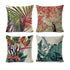 Leaf Printed Pillow Covers | Decorative pillow Covers Throw Pillow Covers | Linen Cushion Covers for Couch Sofa and bed
