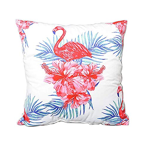 Leaf and Birds Printed Throw Pillow Covers | Velvet Decorative Cushion Cover for Couch Sofa and Bed