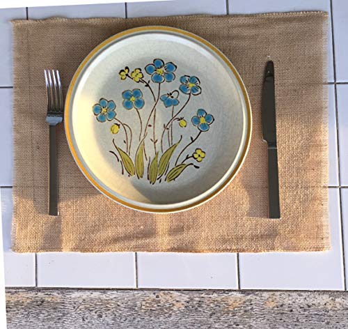 Set of 6 14 inch x 18 Inch Burlap Placements