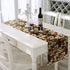 AAYU Floral Imitation Linen Table Runner 14 x 108 Inch Everyday Birthday Baby Shower Party Banquet Decorations Table Settings