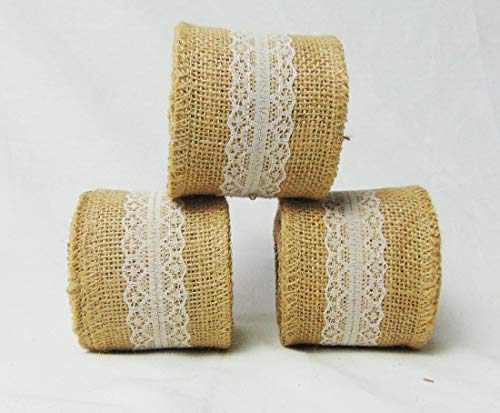 Jute Ribbon with Lace for Crafts