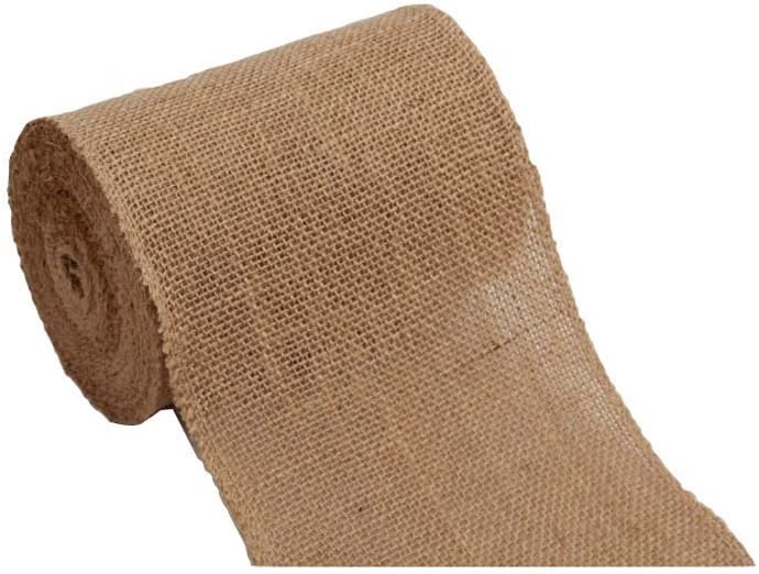 Natural Burlap Ribbon - Wired Edges - 15 Yards