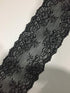 Black Floral lace 7.5 Inch X 5 Yards