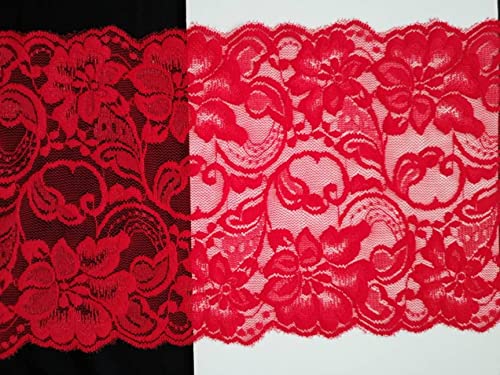 5 & 10 Yards (5.5" X 10 Yards - Red Lace)