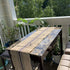 Burlap Blue Striped Table Runner