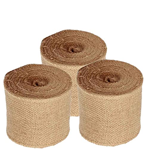 AAYU Natural Jute Burlap Ribbon Roll | Gift wrapping and Party Decoration DIY Crafts