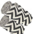 AAYU Natural Burlap Ribbon 4 Inch X 5 Yards Black and White Wave Print Jute Ribbon for Crafts Gift Wrapping Wedding