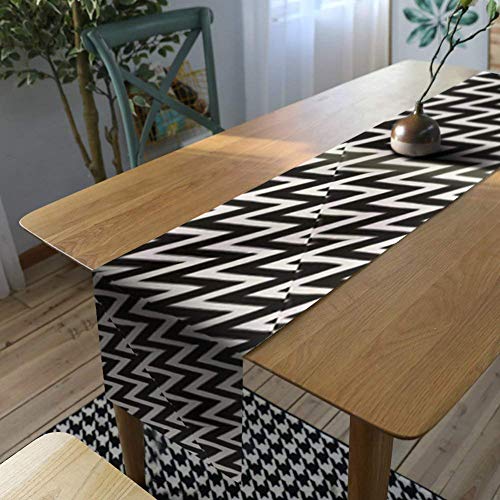 AAYU Navy and White Imitation Linen Table Runner 14 x 108 Inch Everyday Birthday Baby Shower Party Banquet Decorations Table Settings