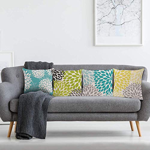 AAYU Decorative Throw Pillow Covers 20Inch 4 | Double Side HD Printing | High GSM Fabric | Square Throw Pillow Cushion Case for Living Room Sofa Couch Bedroom Car | 20 x 20 Inch 50 x 50 cm | Set of 4