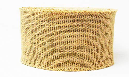 Jute Ribbon Roll | Natural Jute Burlap Ribbon Roll for Craft Decoration - 2.5 Inches x 10 Yards