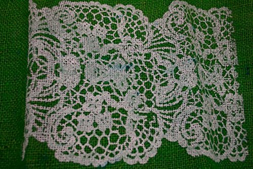 White Printed Burlap Table Runner | Burlap Runners Roll | Decorative Burlap | Jute Table Runners for sale