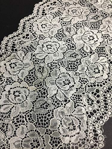 White Floral lace 6.5 Inch X 5 Yards