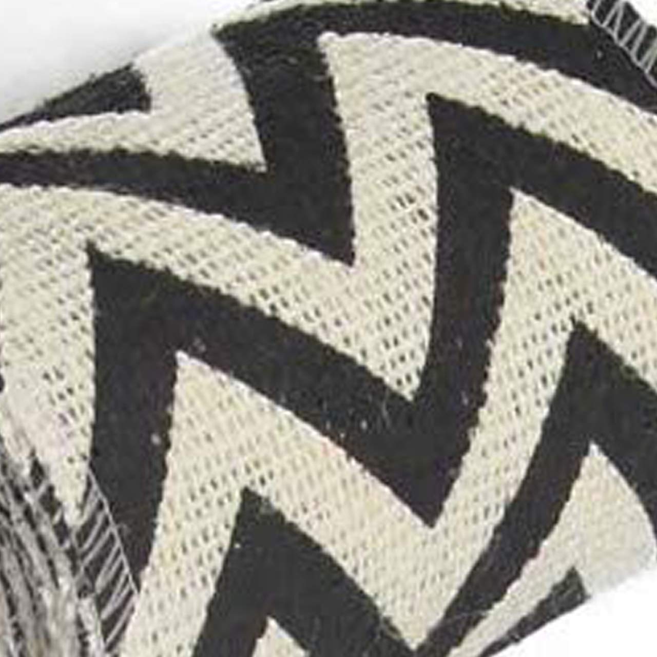 AAYU Natural Burlap Ribbon 4 Inch X 5 Yards Black and White Wave Print Jute Ribbon for Crafts Gift Wrapping Wedding