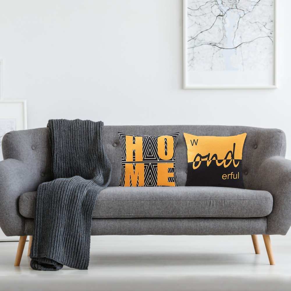 20 x 20 Inch Set of 2 Linen Cushion Covers