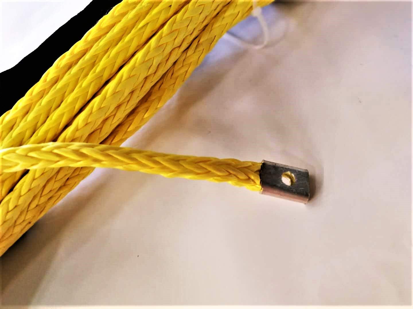 Jutemill 3/8" X 50 feet Synthetic Winch Rope, 3/8-50&