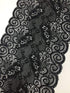 Black Floral lace 7 Inch X 5 Yards